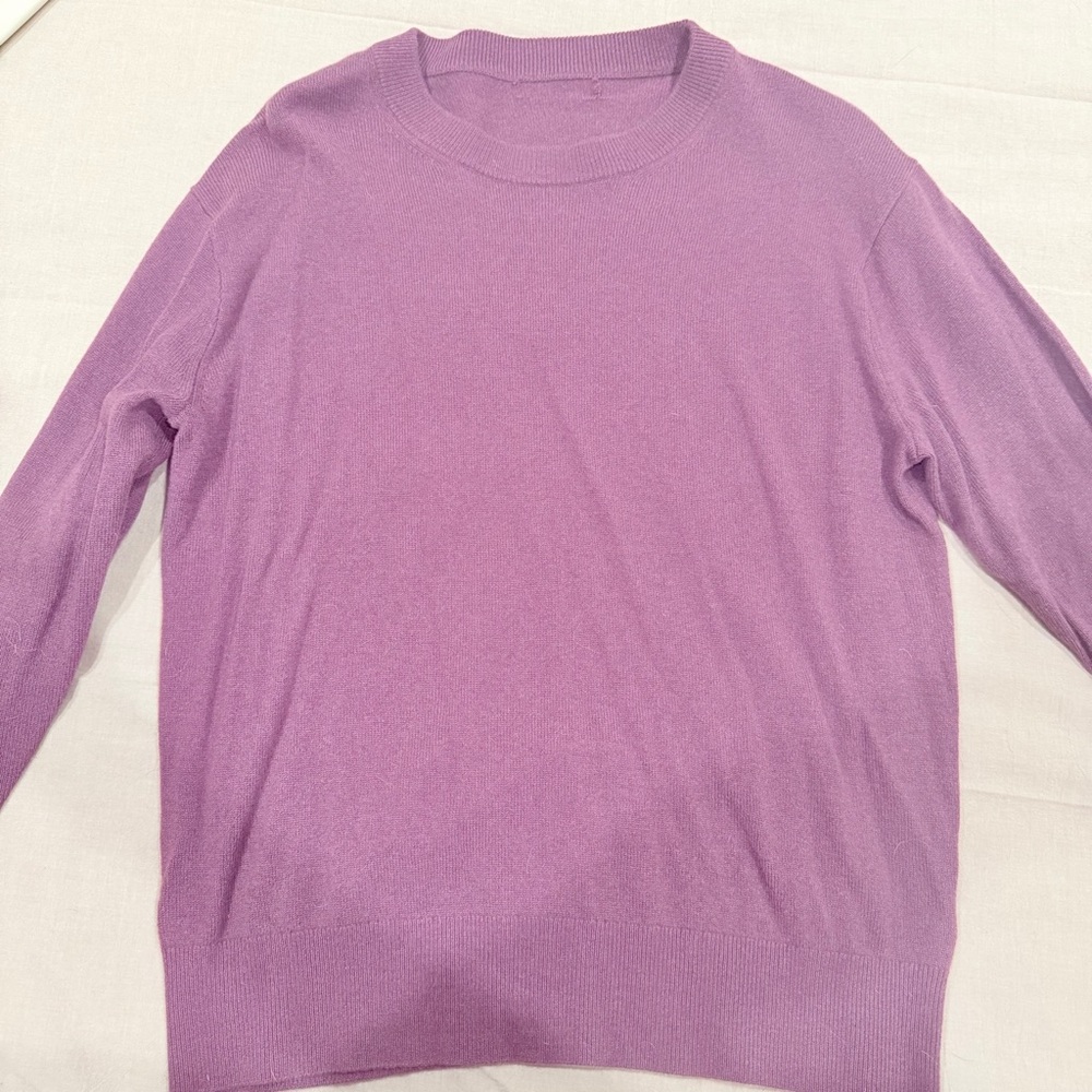 Women's Purple 100% Cashmere Sweater